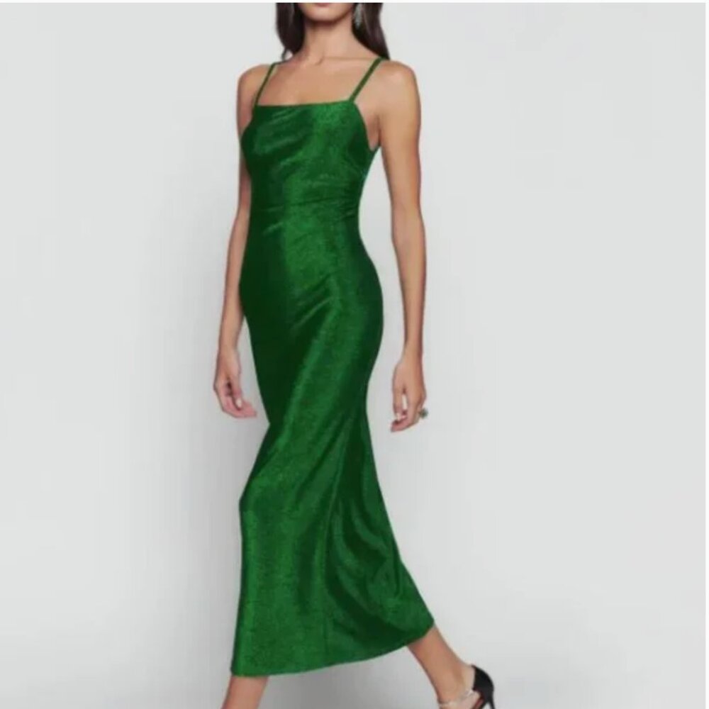 REFORMATION Breslin Midi Slip Dress Spaghetti Straps Open Back Size M